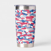 Gourde Isotherme Camouflage Rouge Blanc & Bleu (Gauche)