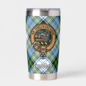 Gourde Isotherme Campbell Crest au-dessus de Tartan (Extérieur)