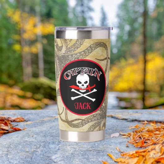 Gourde Isotherme Capitaine pirate personnalisée (Mariage)