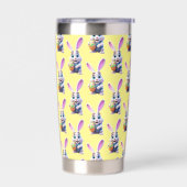 Gourde Isotherme Caricature Lapin de Pâques (Gauche)