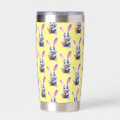 Gourde Isotherme Caricature Lapin de Pâques (Couvercle)