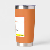 Gourde Isotherme Carré de café d'ordonnance personnalisé (Gauche)