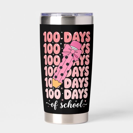 Gourde Isotherme célébration des 100 jours d'école (Extérieur)