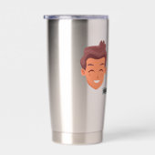 Gourde Isotherme Chargement de papa Joke (Gauche)