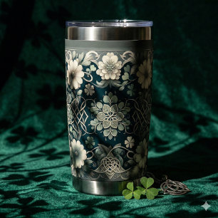 Gourde Isotherme Charme floral du trèfle celtique
