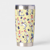 Gourde Isotherme Chat Dans Le Casquette | Motif jaune (Couvercle)