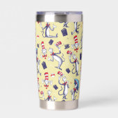 Gourde Isotherme Chat Dans Le Casquette | Motif jaune (Extérieur)