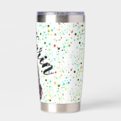 Gourde Isotherme Chat Paisley personnalisé et papillon Coffee Mug (Couvercle)