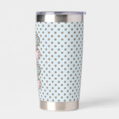 Gourde Isotherme Chibi Dotty Teacup Stack Rose et Bleu (Gauche)