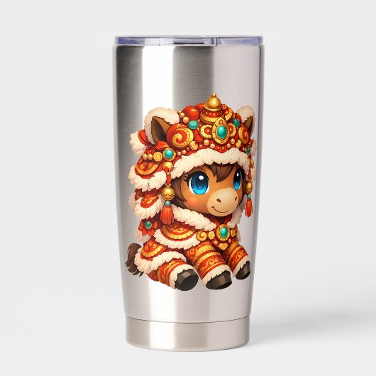 Gourde Isotherme Chinese New Year Horse 2026 Zodiac (Extérieur)