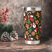 Gourde Isotherme Christmas Gingerbread Cookie Nom personnalisé