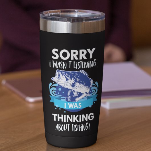 Gourde Isotherme Citation de pêche de basse Hobby Sport Pêcheur pêc