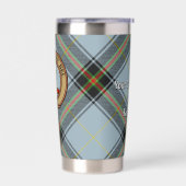 Gourde Isotherme Clan Bell Crest sur Tartan (Gauche)