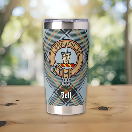 Gourde Isotherme Clan Bell Crest sur Tartan