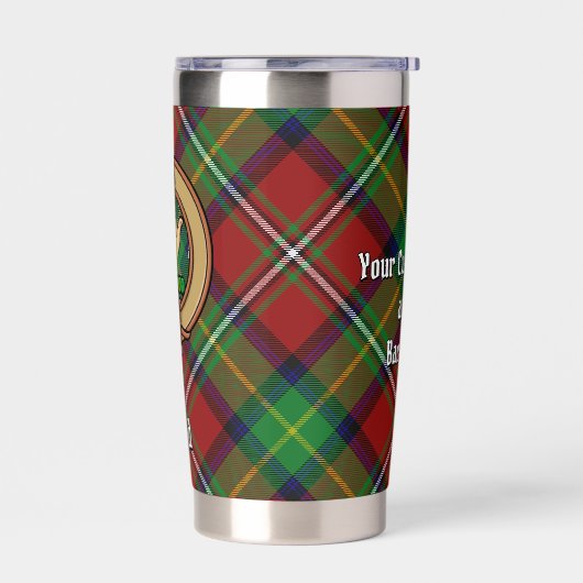 Gourde Isotherme Clan Boyd Crest sur Tartan (Gauche)