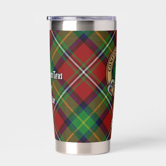 Gourde Isotherme Clan Boyd Crest sur Tartan (Gauche)