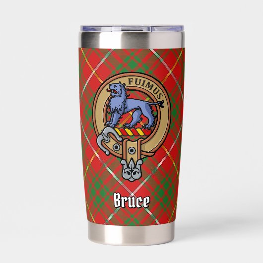 Gourde Isotherme Clan Bruce Crest sur Tartan (Extérieur)