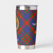 Gourde Isotherme Clan Carnegie Crest sur Tartan (Gauche)
