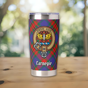 Gourde Isotherme Clan Carnegie Crête sur Tartan