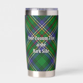 Gourde Isotherme Clan Cockburn Crest sur Tartan (Couvercle)