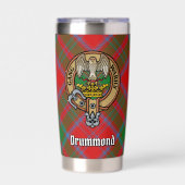 Gourde Isotherme Clan Drummond Crest sur Tartan (Extérieur)