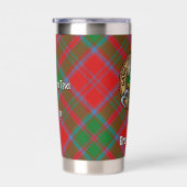 Gourde Isotherme Clan Drummond Crest sur Tartan (Gauche)