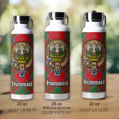 Gourde Isotherme Clan Drummond Crest sur Tartan