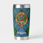 Gourde Isotherme Clan Ferguson Crest sur Tartan (Extérieur)