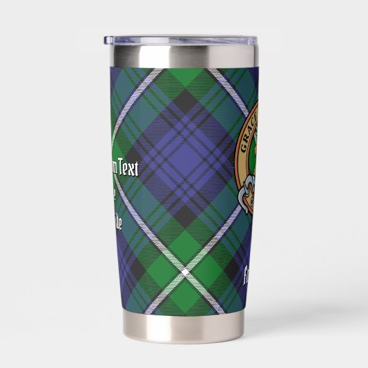 Gourde Isotherme Clan Forbes Crest sur Tartan (Gauche)