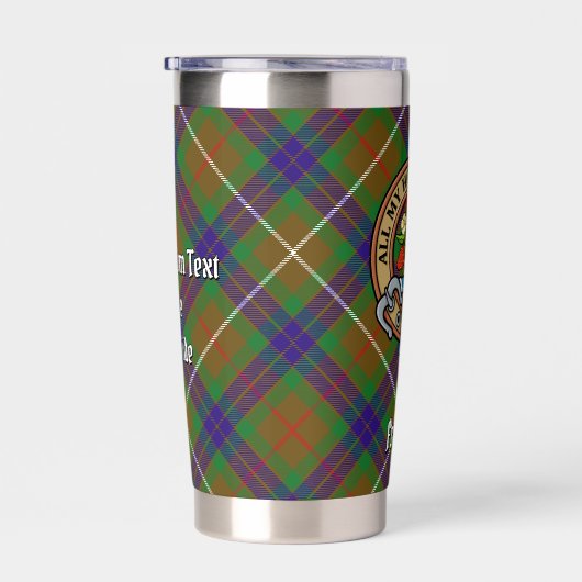 Gourde Isotherme Clan Fraser Crest sur la chasse Tartan (Gauche)