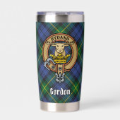 Gourde Isotherme Clan Gordon Crest sur Tartan (Extérieur)