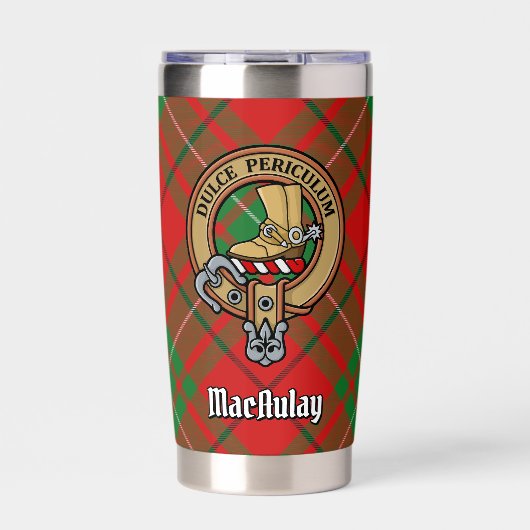 Gourde Isotherme Clan MacAulay Crest sur Tartan (Extérieur)