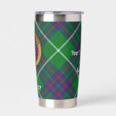 Gourde Isotherme Clan MacIntyre Crest sur Tartan (Gauche)