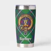 Gourde Isotherme Clan MacIntyre Crest sur Tartan (Extérieur)