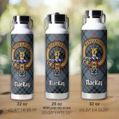 Gourde Isotherme Clan MacKay Crest sur Blue Tartan