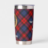 Gourde Isotherme Clan MacLachlan Crest sur Tartan (Gauche)