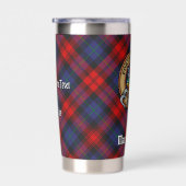 Gourde Isotherme Clan MacLachlan Crest sur Tartan (Gauche)