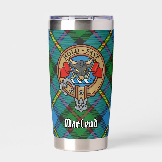 Gourde Isotherme Clan MacLeod Crest sur la chasse Tartan (Extérieur)