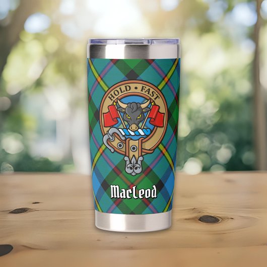 Gourde Isotherme Clan MacLeod Crest sur la chasse Tartan