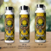 Gourde Isotherme Clan MacLeod de Lewis Crest sur Tartan