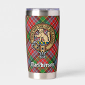 Gourde Isotherme Clan MacPherson Crest sur Tartan (Extérieur)
