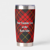 Gourde Isotherme Clan MacQueen Crest sur Tartan (Couvercle)