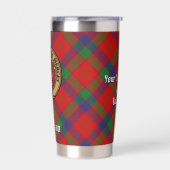 Gourde Isotherme Clan Robertson Crest sur Tartan (Gauche)