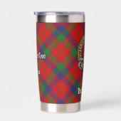 Gourde Isotherme Clan Robertson Crest sur Tartan (Gauche)