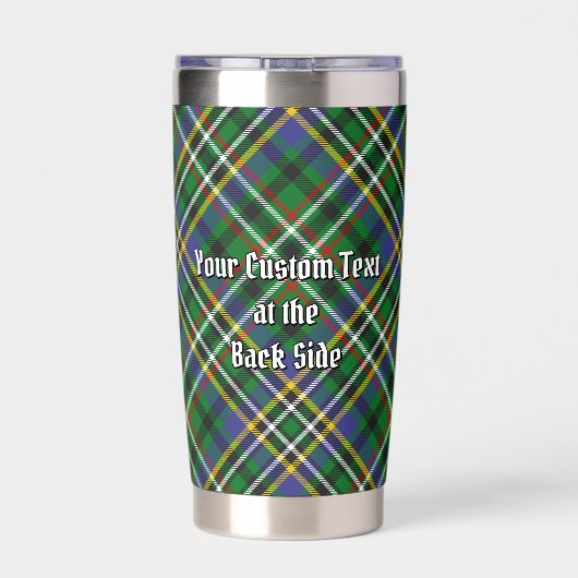 Gourde Isotherme Clan Scott Crest sur Green Tartan (Couvercle)