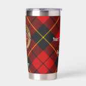 Gourde Isotherme Clan Wallace Crest sur Tartan (Gauche)