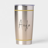 Gourde Isotherme Classique Chic Elegant Champagne Moderne Personnal (Gauche)