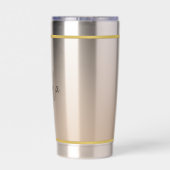 Gourde Isotherme Classique Chic Elegant Champagne Moderne Personnal (Couvercle)