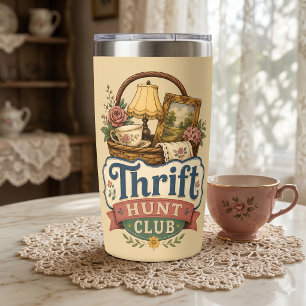Gourde Isotherme Club de chasse aux bonnes affaires Cottagecore vin