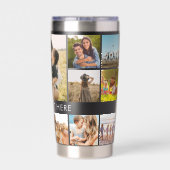 Gourde Isotherme Collage photo personnalisé moderne (Couvercle)